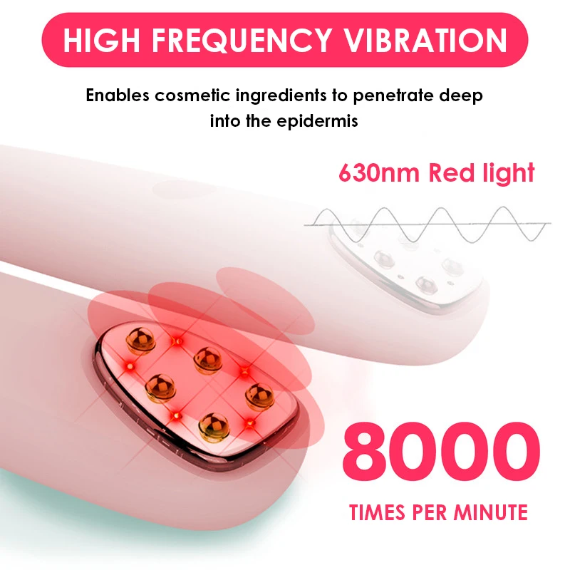 4 in 1 눈 마사지기 얼굴 LED 레드 라이트 테라피 완드 눈가 피로 완화 다크서클 눈가 붓기 스킨케어 뷰티 케어 기기