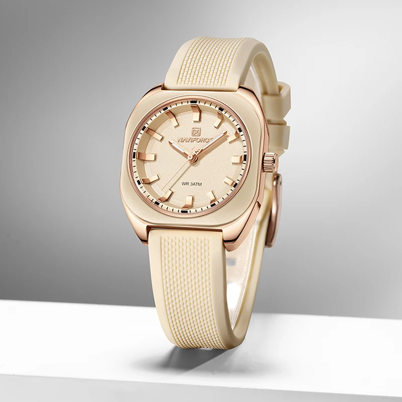 

Новый дизайн NAVIFORCE 5061, модные элегантные женские кварцевые наручные часы, женские водонепроницаемые платья высокого качества, повседневные часы Reloj Mujer