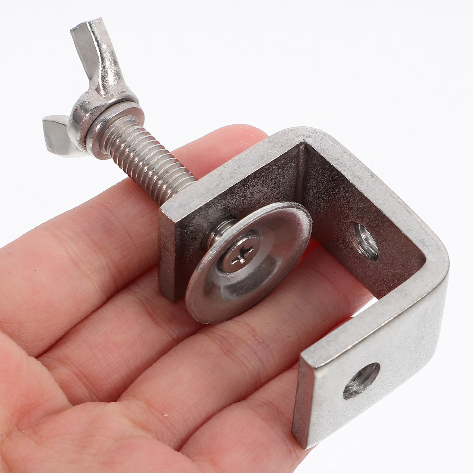 

2pcs Stainless Steel C-clamp Mini Clamps for Woodworking Heavy Duty Small C-clamps Metal Tiger Clamping Tool Hardware