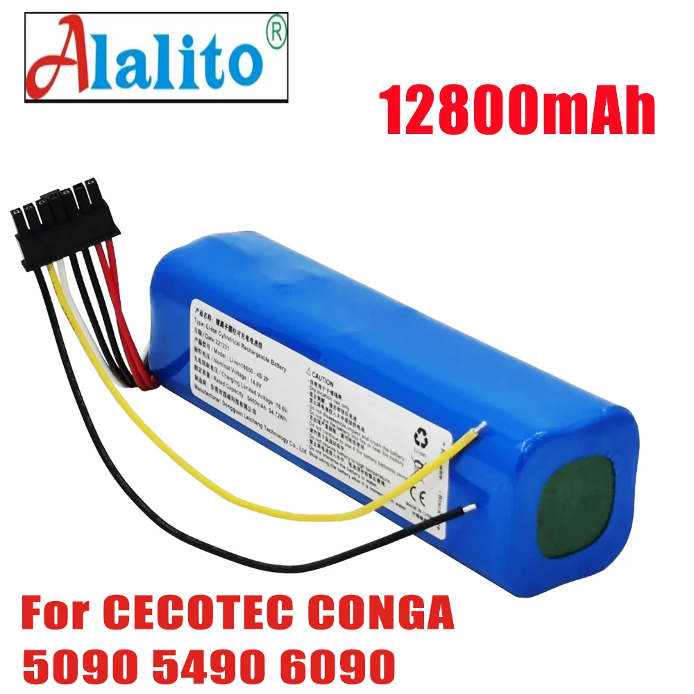 

Новый 14,8 V 12800mAh INR18650 MH1-4S2P-300S Robot Аккумулятор для робота-пылесоса Cecotec Conga 5090 5490 6090