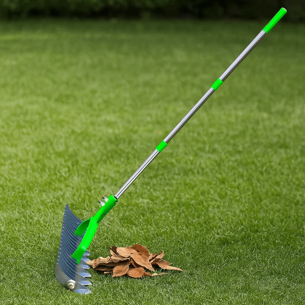 

Stainless Steel Detachable Lawn Thatch Rake Durable Removable Couch Grass Rake Versatile Combs Turf Thatch Rake Outdoor Farm