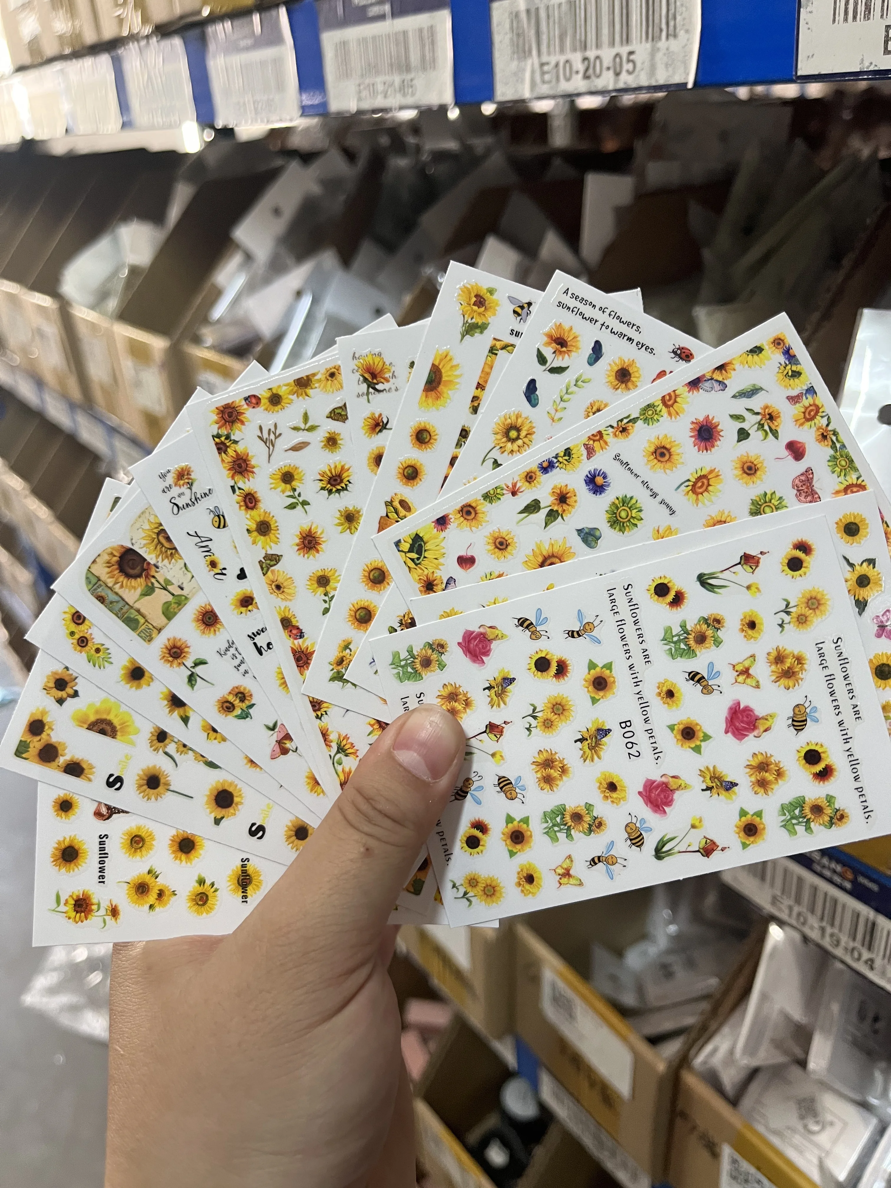 

1Bag 3D 5D Floral Nail Stickers Colorful Flowers Series Nail Decals