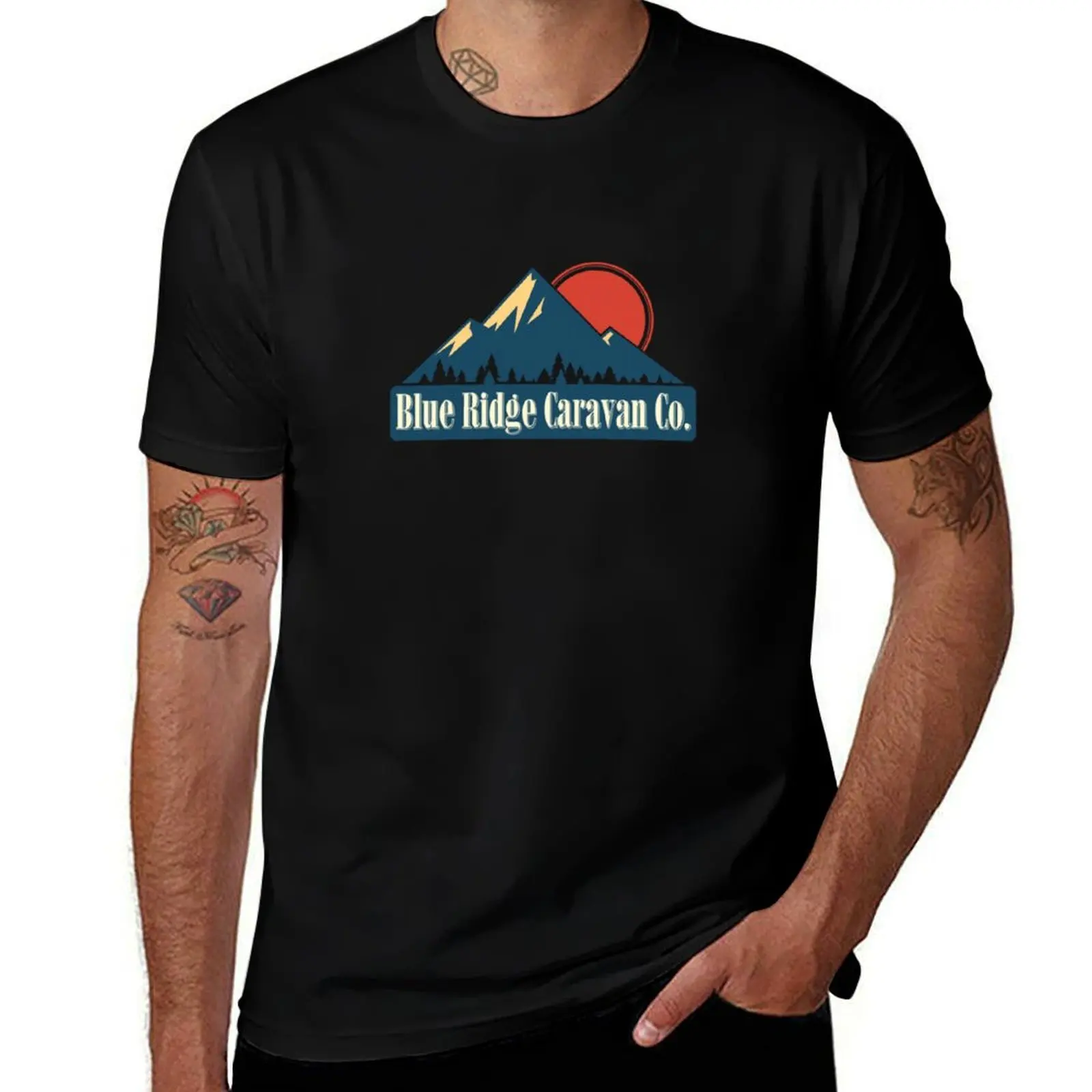Blue Ridge Caravan Company classique T-Shirt Trendy Pattern for Men T-Shirt