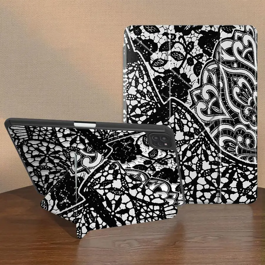 Double Bow Pattern With Pen Slot Cover Tablet Case For iPad Pro M4 13 2025 2026 9th Air 8 M2 M3 3 Mini 7 6 5 10th Gen 12th 11th