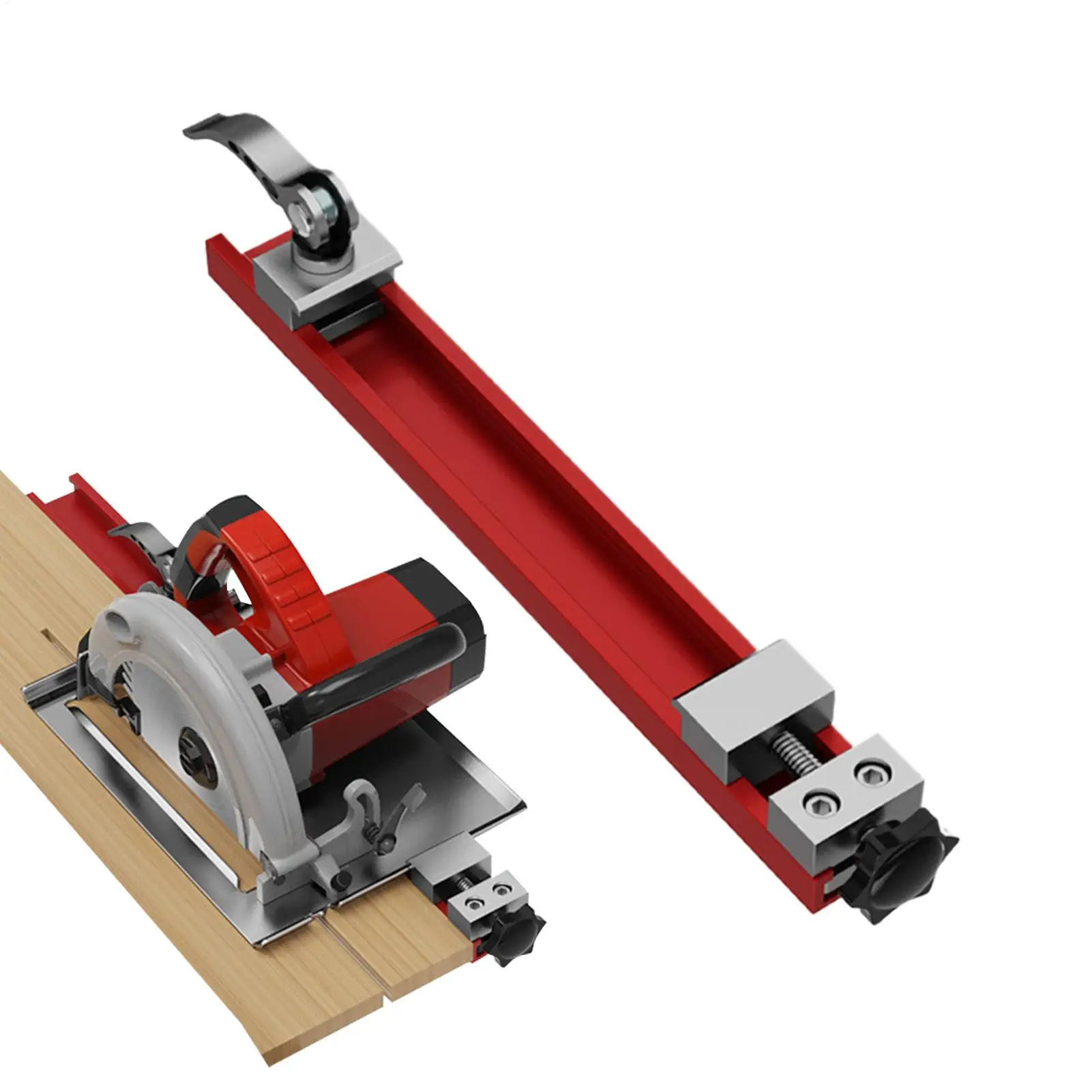 Circular Saw Track Guide Adjustable cutting machine base rail Clamp Base Aluminum alloy Woodworking Cutter Attachment