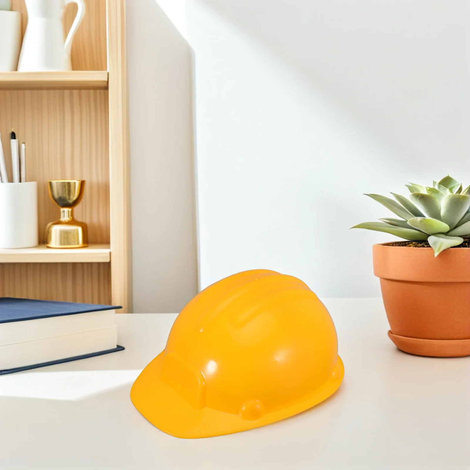 2 قطعة قبعة البناء الصلبة للأطفال قبعات العمال البلاستيكية الصفراء للأطفال الصغار فستان لعب الأدوار هدايا حفلات أعياد الميلاد