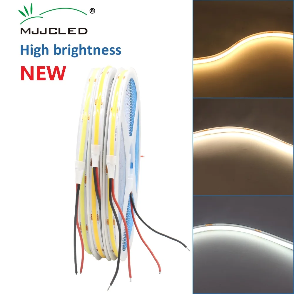 

DC24V COB LED Strip Light 320LEDs/m High Density Flexible Tape Ribbon 3000K 4000K 6500K Stripe No Shadow Dark Area Linear Lights