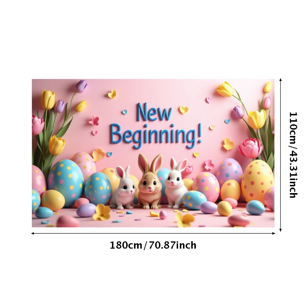 خلفية تزيين مشهد الربيع للاحتفال بعيد الفصح في الربيع #6