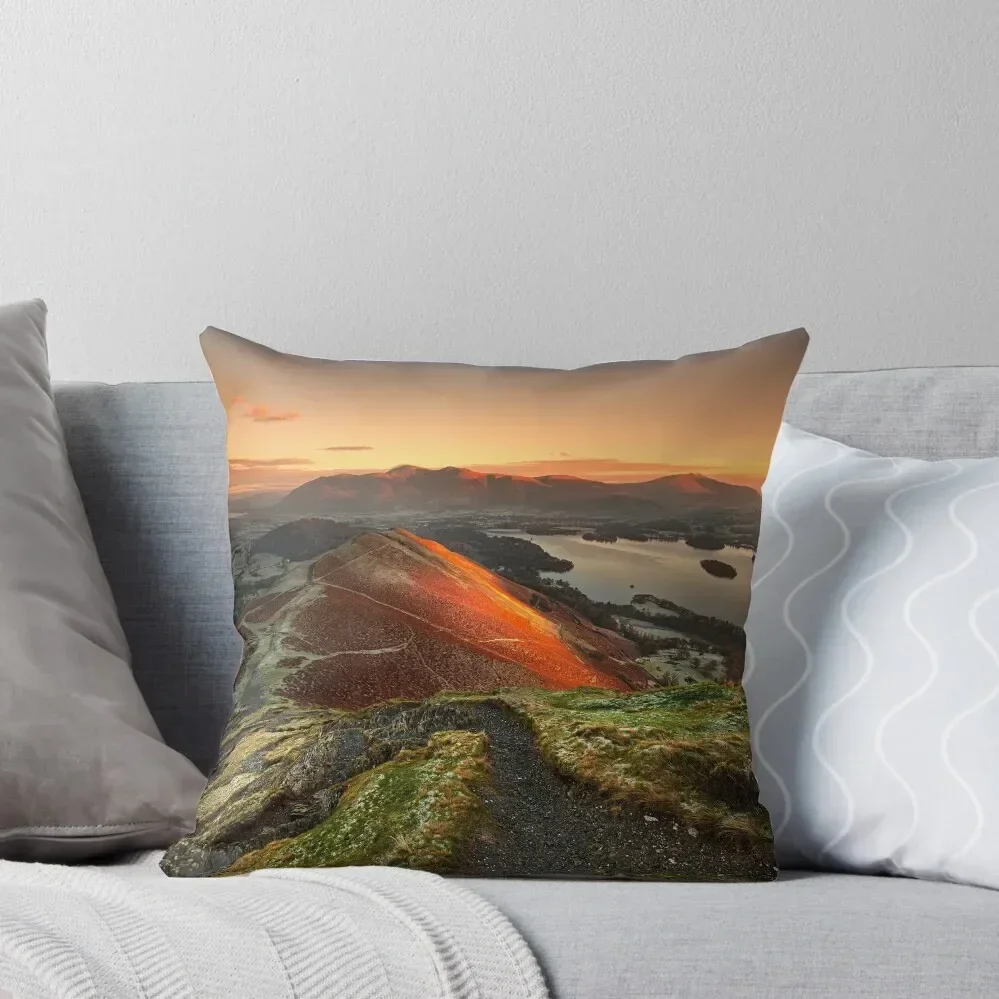 First light on Skiddaw and Catbells Throw Pillow Cushion Covers For Living Room Sofa Covers Custom Cushion Photo pillow