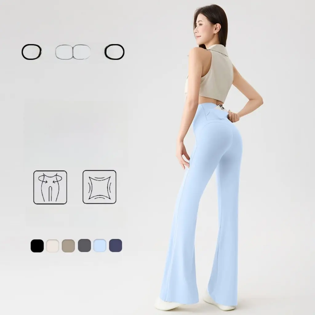 

Cloud Sensation High Waist Slim Fit Yoga Pants Casual Sports Trousers Summer Outdoor Wear Shark Pants With Pockets