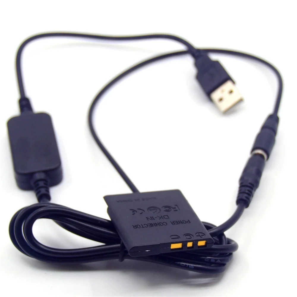

DK-1N DC Coupler USB Adapter Cable+NP-BN1 NPBN1 Dummy Battery For Sony DSC-J10 T99 TX20 WX7 WX9 WX30 WX50 WX100 WX150