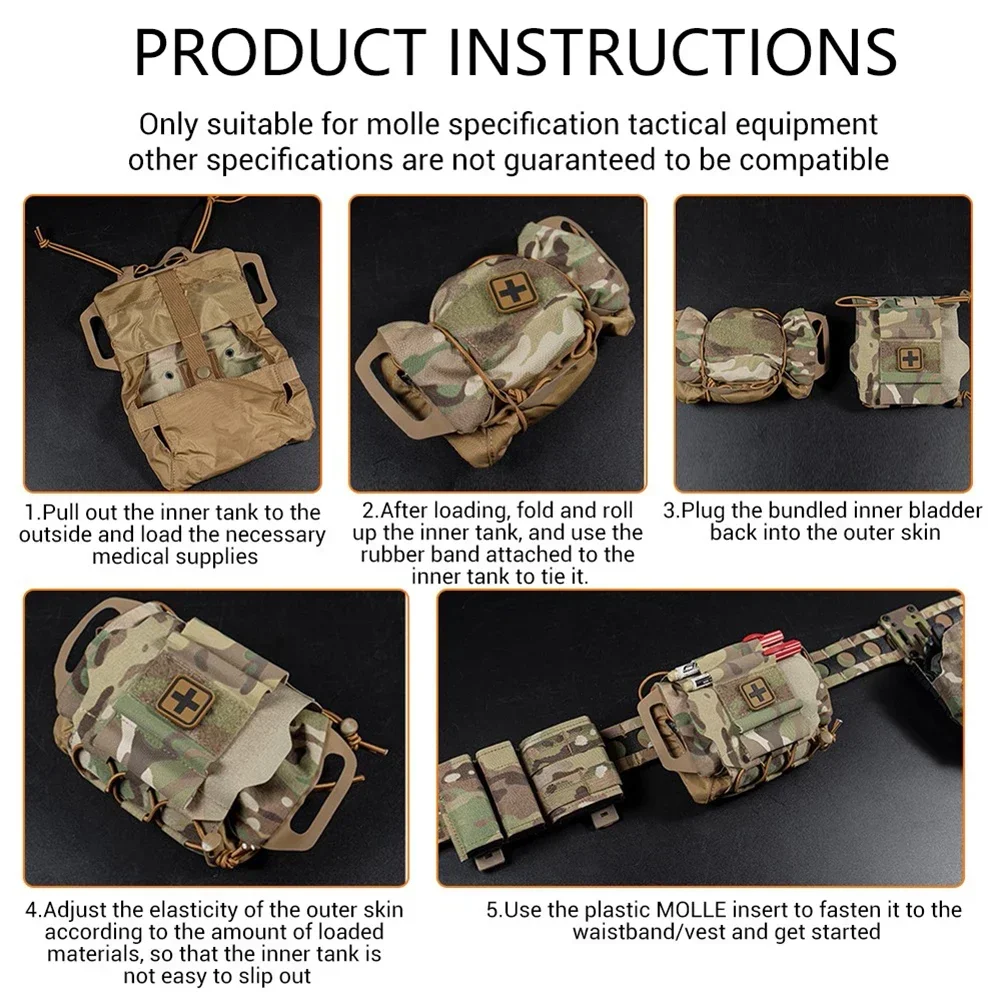 Tactische EHBO-kit Outdoor jachttas Etui IFAK Kits MOLLE Medisch etui Snelle inzet EHBO-overlevingskit