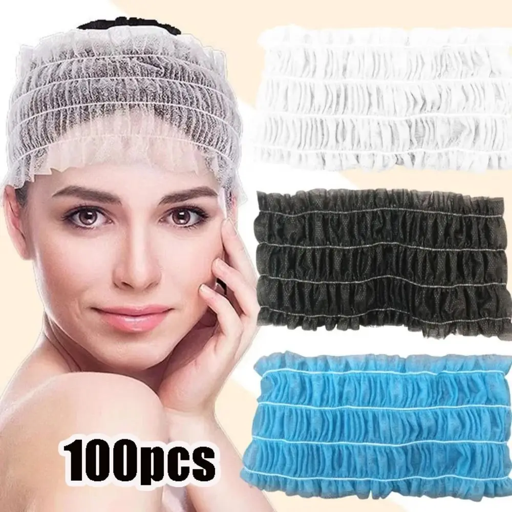 Elastic Shower Cap New Disposable Non-Woven Headbands Lashes Accessories Grafting Eyelashes Spa Bathroom Supplies Hair Salon