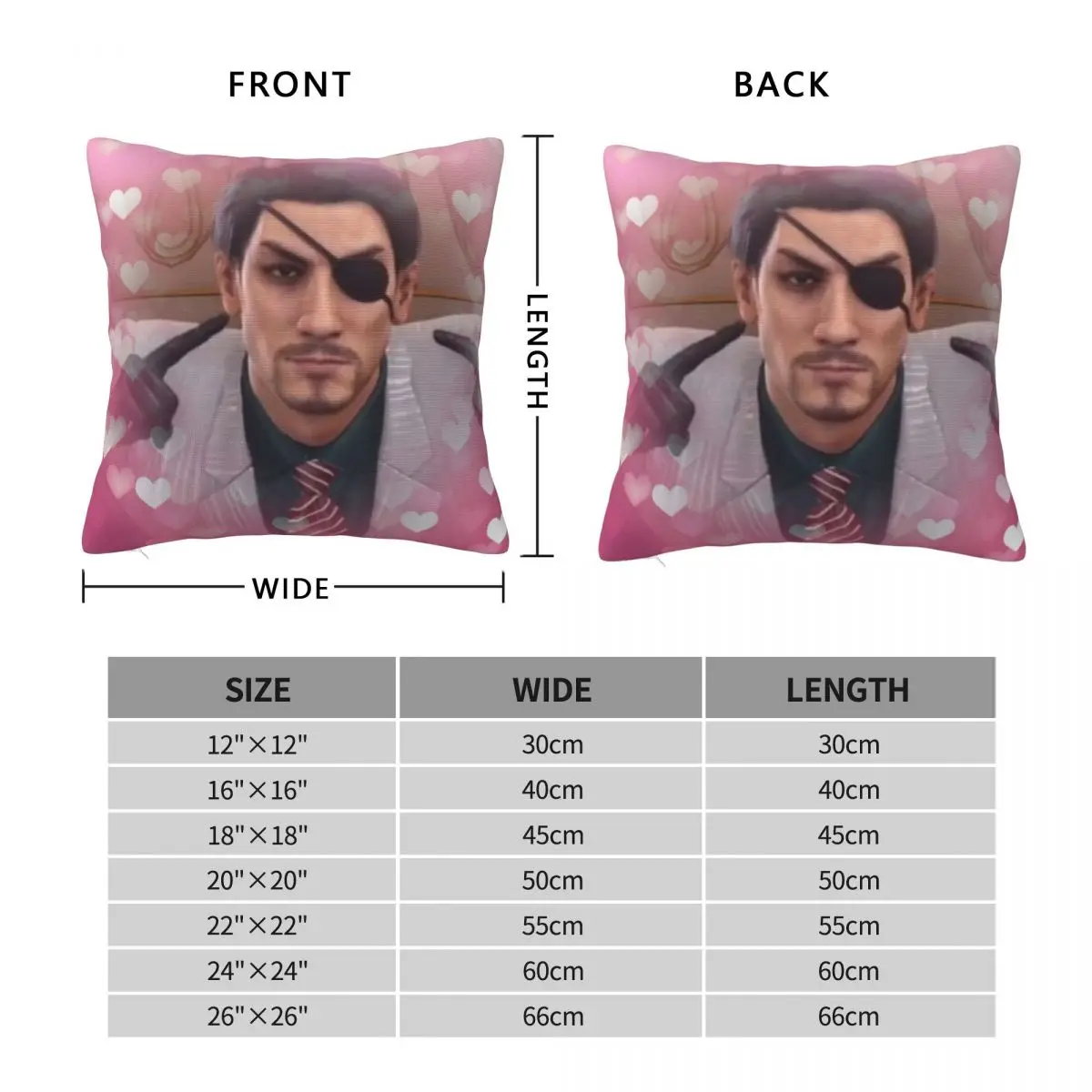 Maji Love Goro Majima Yakuza Pillowcase Polyester Linen Velvet Creative Zip Decor Throw Pillow Case Sofa Cushion Cover