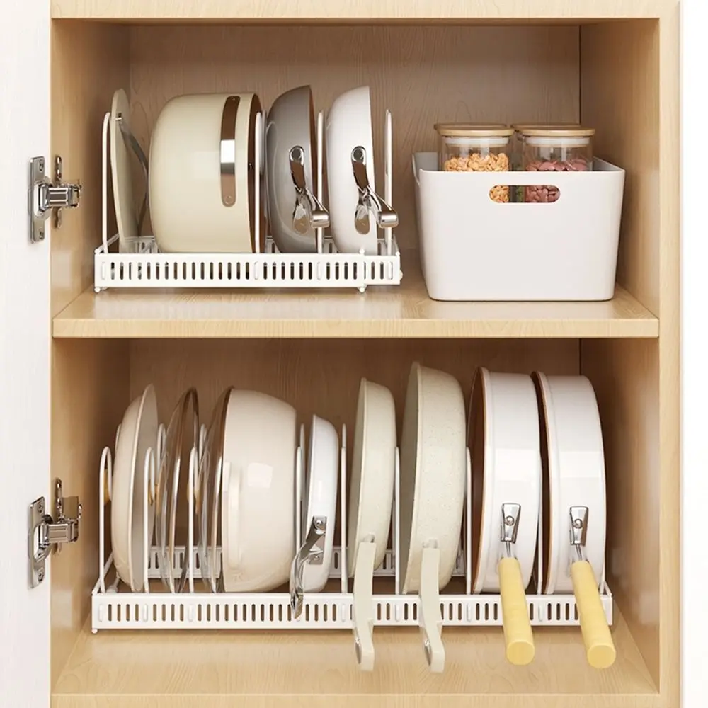 

Practical Carbon Steel Expandable Dish Rack Adjustable Wave-shaped Dish Drain Rack Household Kitchen Utensils Rack Cabinet