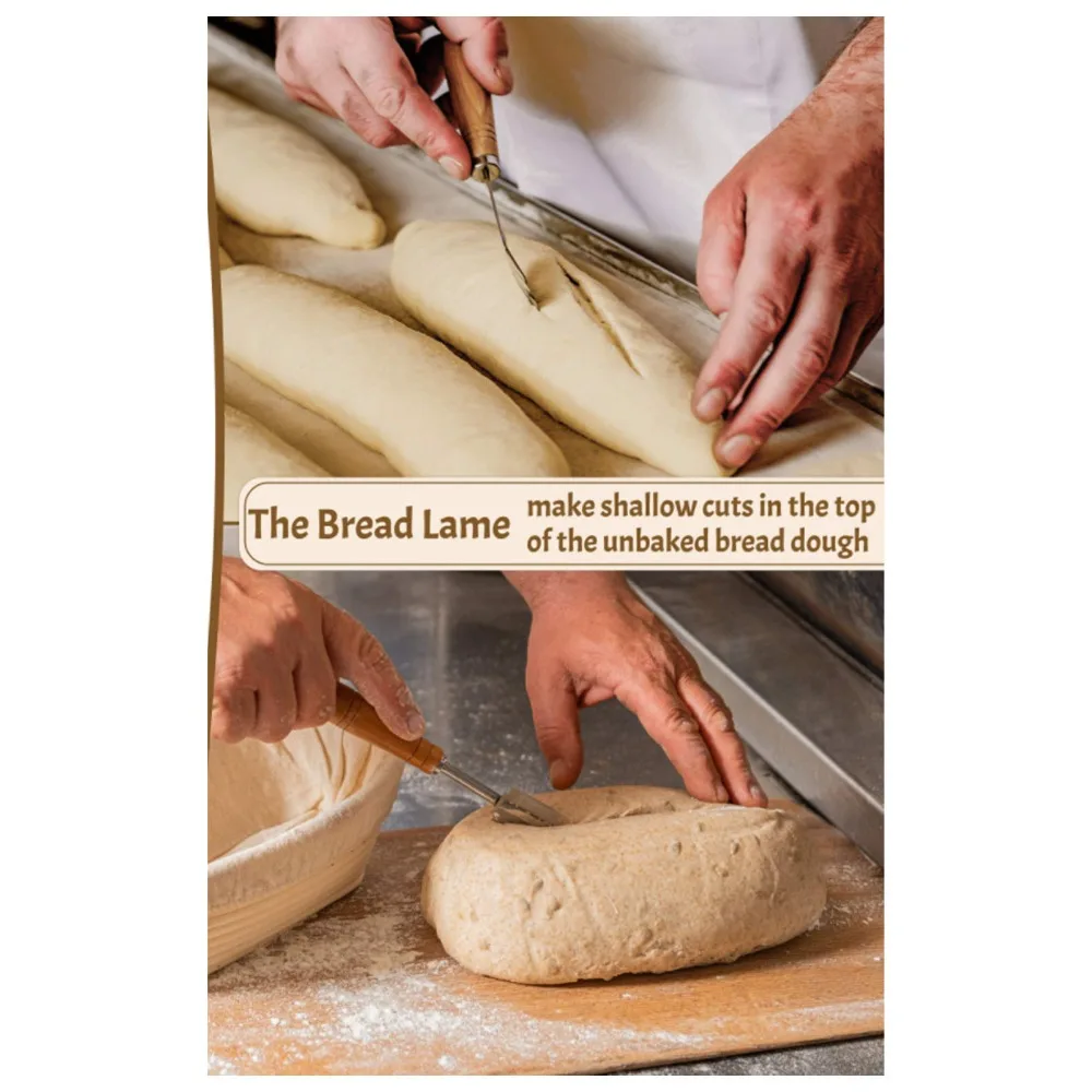 4pcs Oval Shape Bread Proofing Basket Cloth Liner Rattan Material Bread Proofing Basket Set Smooth Surface Reinforced Rim