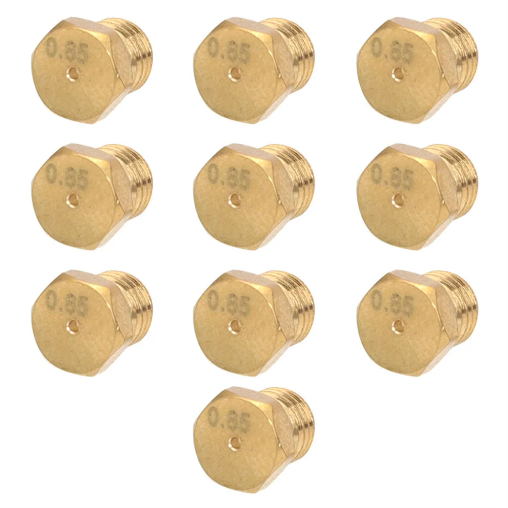 10pcs Brass Burner Nozzle M6*0.75 Thermal Propane Injector Conversion Kit Gas Injection Eva Nozzle Quick-connect Nozzles