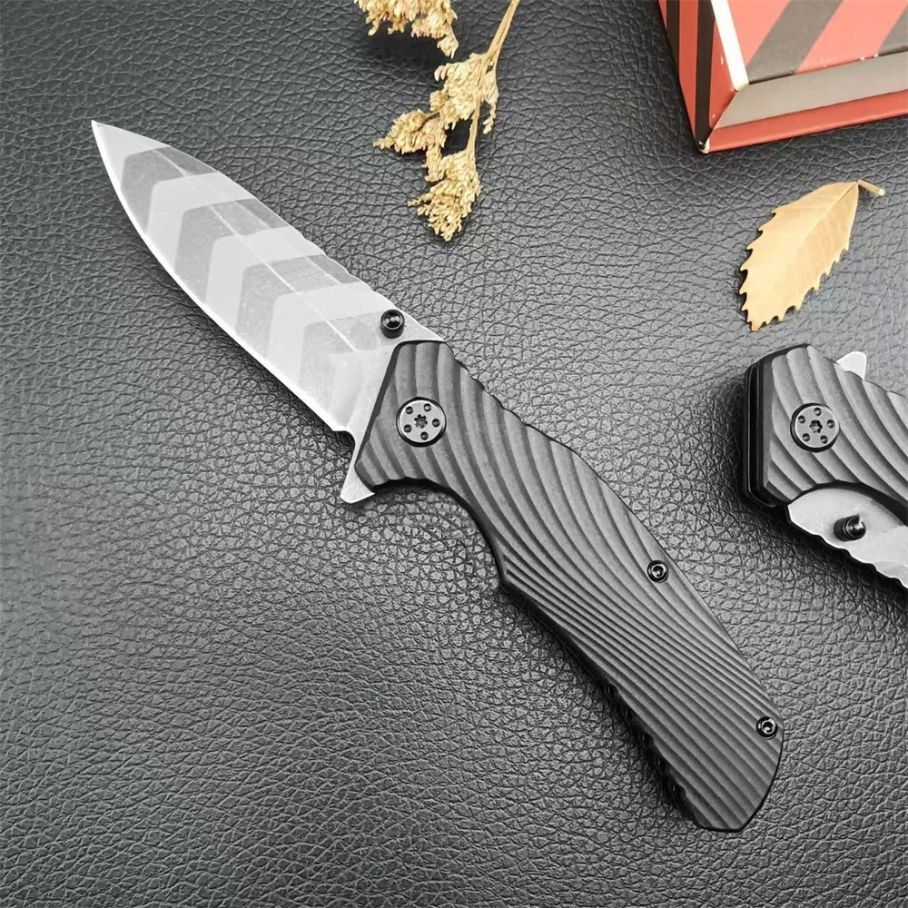 

KS 1311TS Trace Folding Knife Tiger-striped Steel Drop Point Blade Nylon Fiber Handle Tactical Hunting Assisted EDC Tool