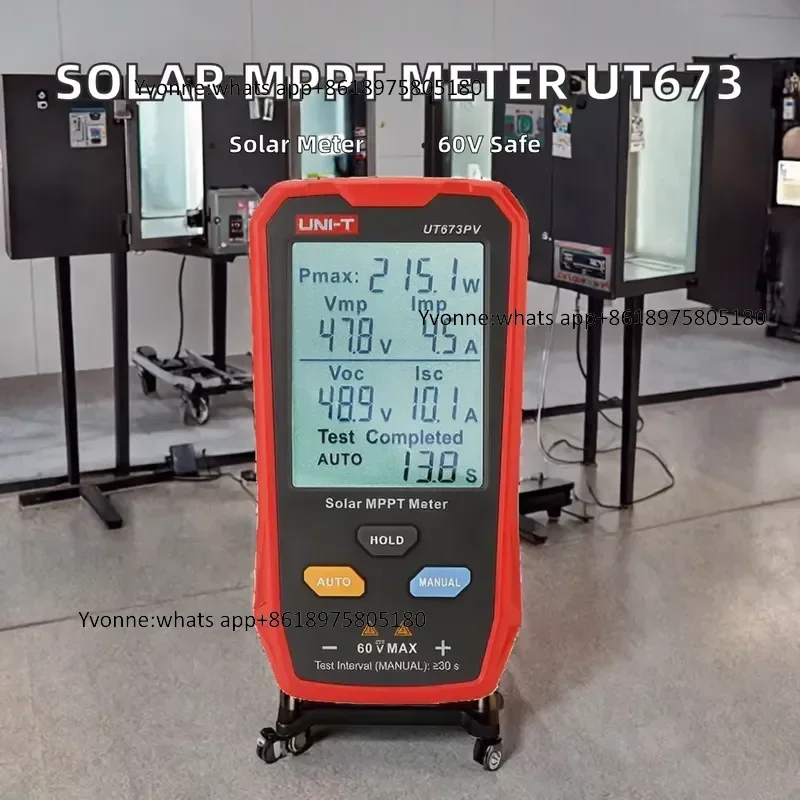 UNI-T Solar MPPT Meter UT673PV 5~800W PV Module Tester Open/Short Voltage Current High Accuracy Protection Class 0 60V 1