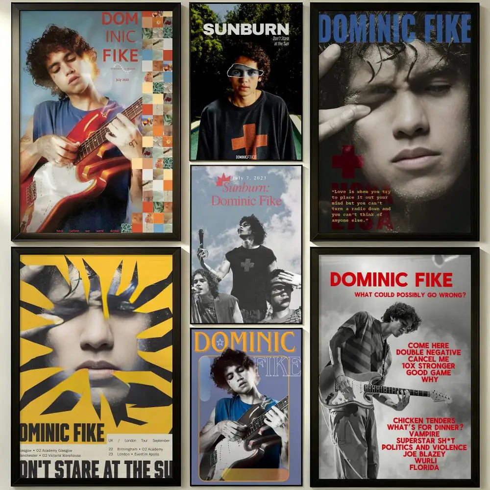 music Dominic Fike Poster Wall Sticker Poster Decal PP Material Self-Adhesive Waterproof for Living Room Home Wall Decor