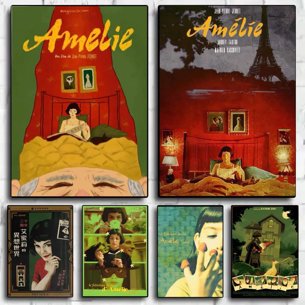 Le F-Fabuleux Destin d Amelie Poulain movie Poster Wall Art Print Poster for Bedroom Living Room Home Decor Gift Artwork