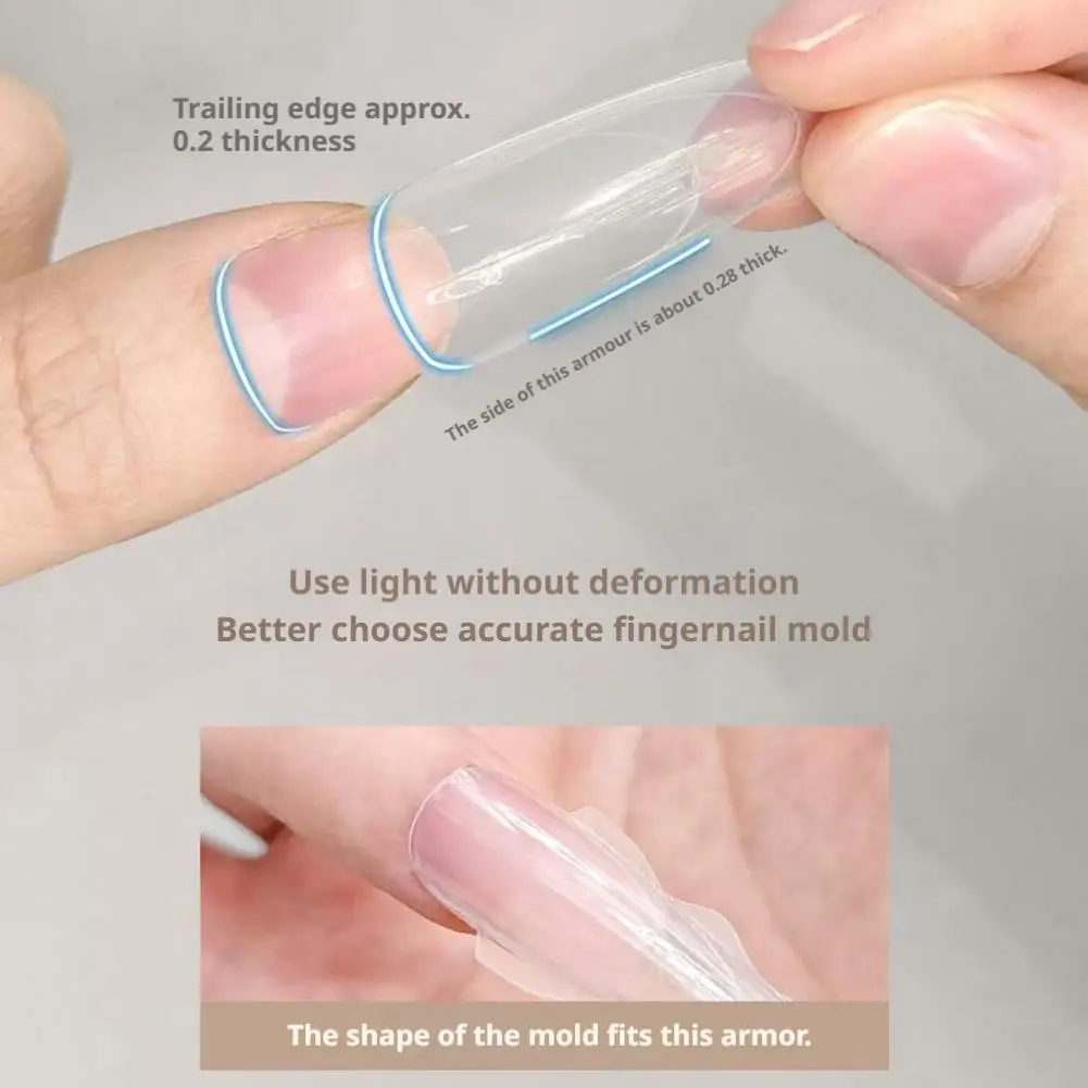 180 قطعة ساندويتش المزدوج مسمار شكل قالب شفاف كريستال درع قالب قابلة لإعادة الاستخدام كامل كوف مسمار الفن تمديد مانيكير أداة