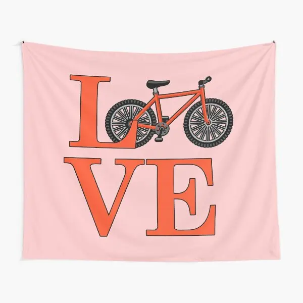 Cycling Tapestry Boho Pop Art Bicycle Illustration Tapestry Aesthetic Home Decor Wall Hanging for Bedroom Living Room Dorm