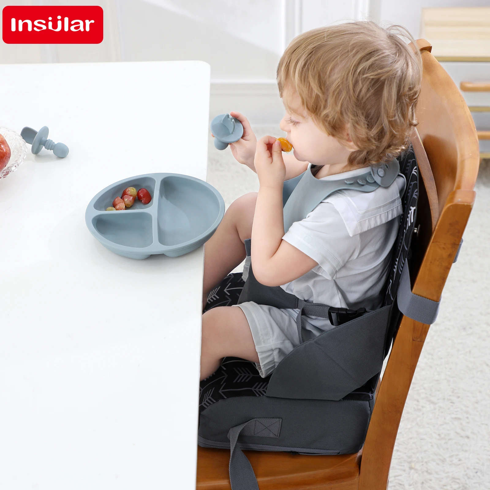 insular-portable-high-cushion-baby-dining-chair-foldable-non-slip-children's-seat-travel-essentials-for-kids