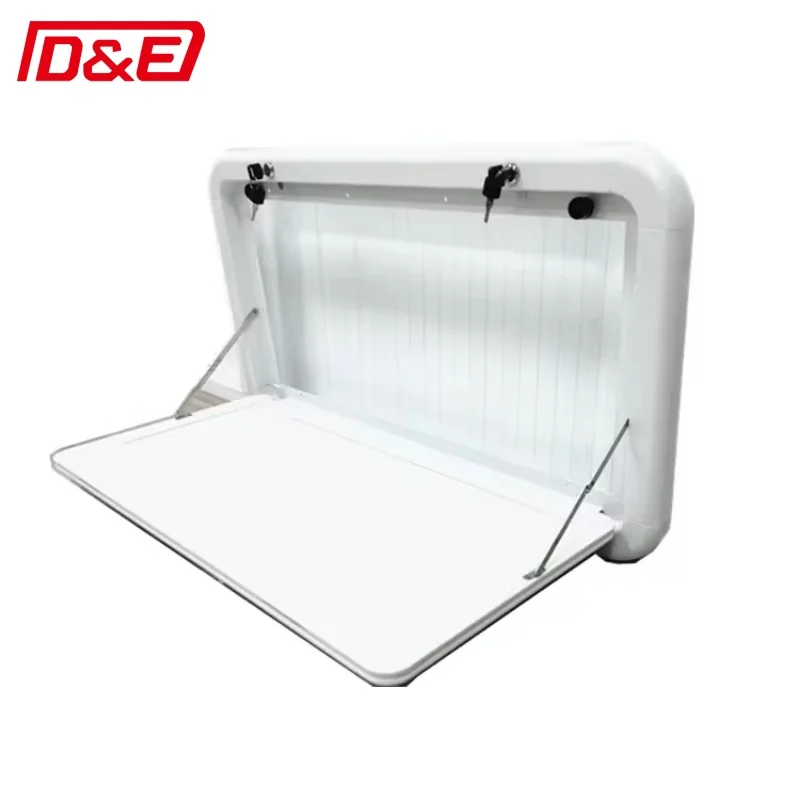 

Sturdy Customizable White Aluminum Alloy Profile Foldable Dining Table for RV Caravan Camper
