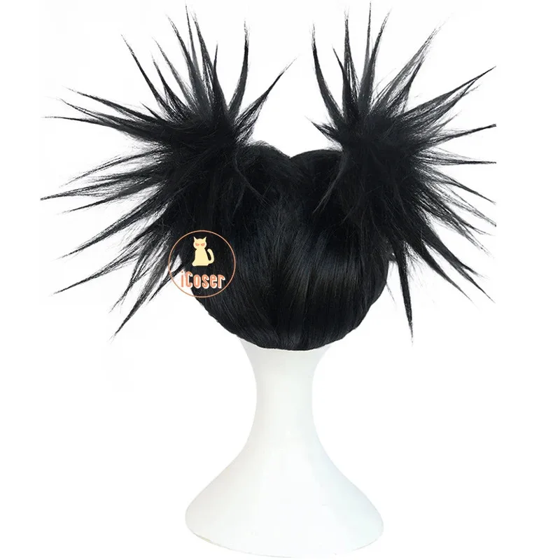 Парик для косплея ICoser Choso, аниме дзюдзюцу кайсен, сезон 2, черный двойной хвост, наклейка для волос, Итадори Юджи, вечеринка на Хэллоуин, для женщин и мужчин