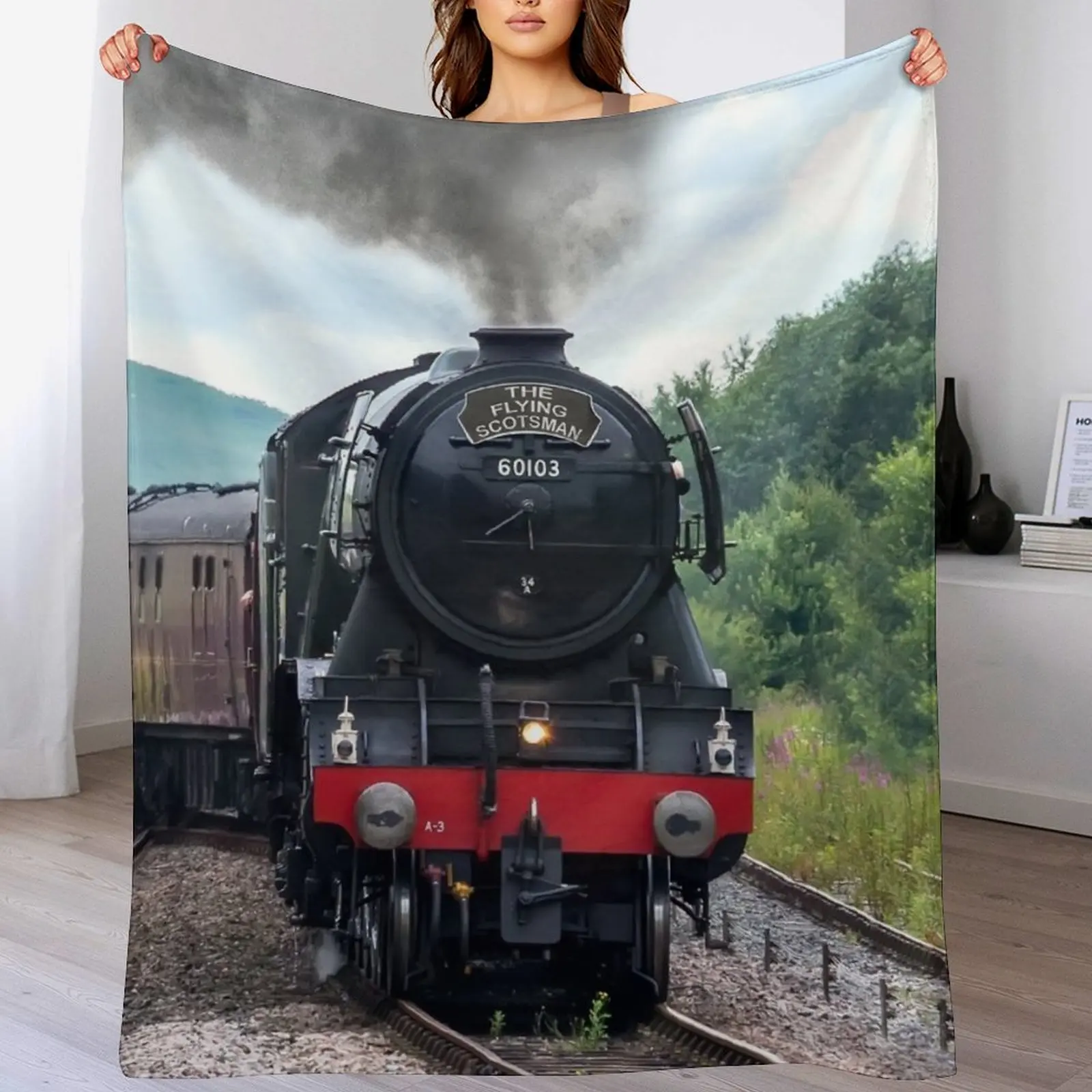 Flying Scotsman crossing the points Throw Blanket Luxury Thicken Luxury Designer Decorative Sofa Blankets