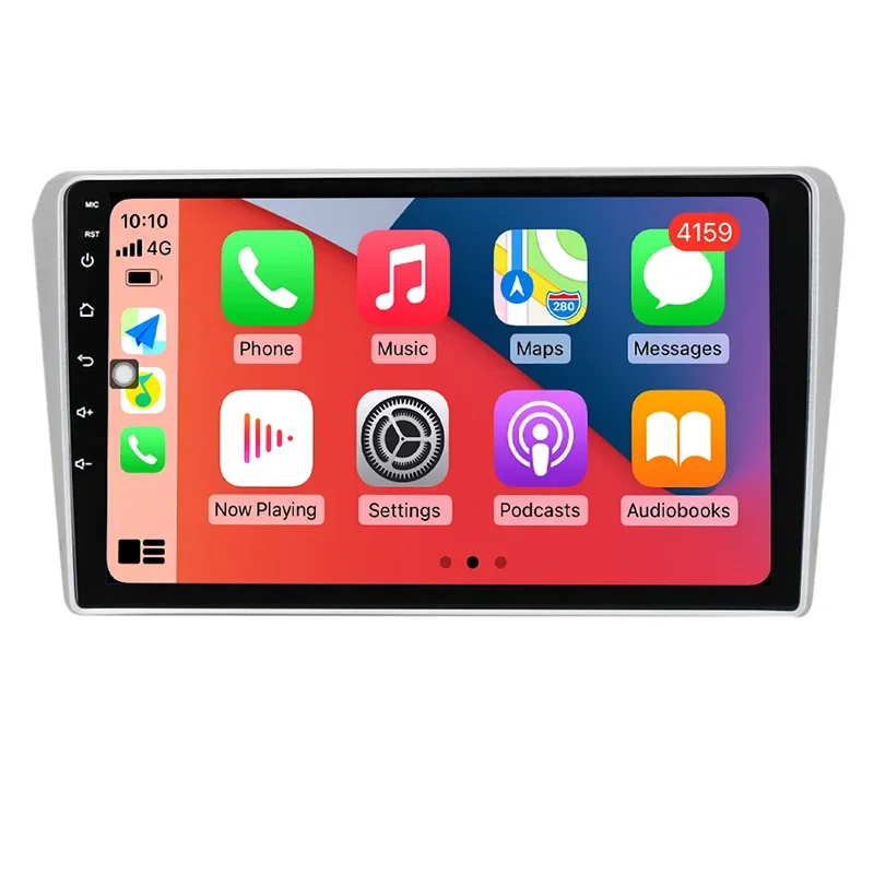 Marco Fascia 2 DIN Para Radio En Toyota Avensis T25 (2002-2008) – Color Plata, Incluye Adaptador Y Cable, Fácil Instalación
