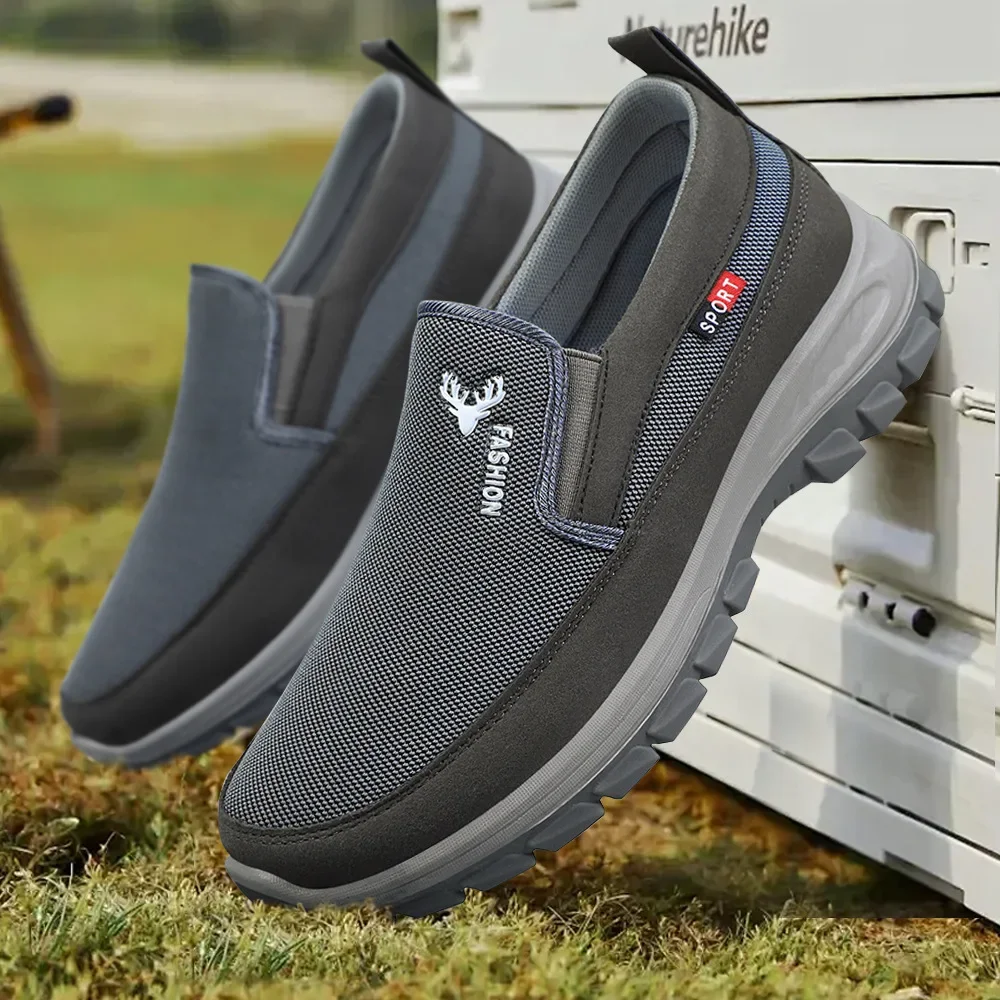 

New elderly soft soled men's casual shoes breathable lightweight suitable for hiking fishing mountain climbing shoes for men
