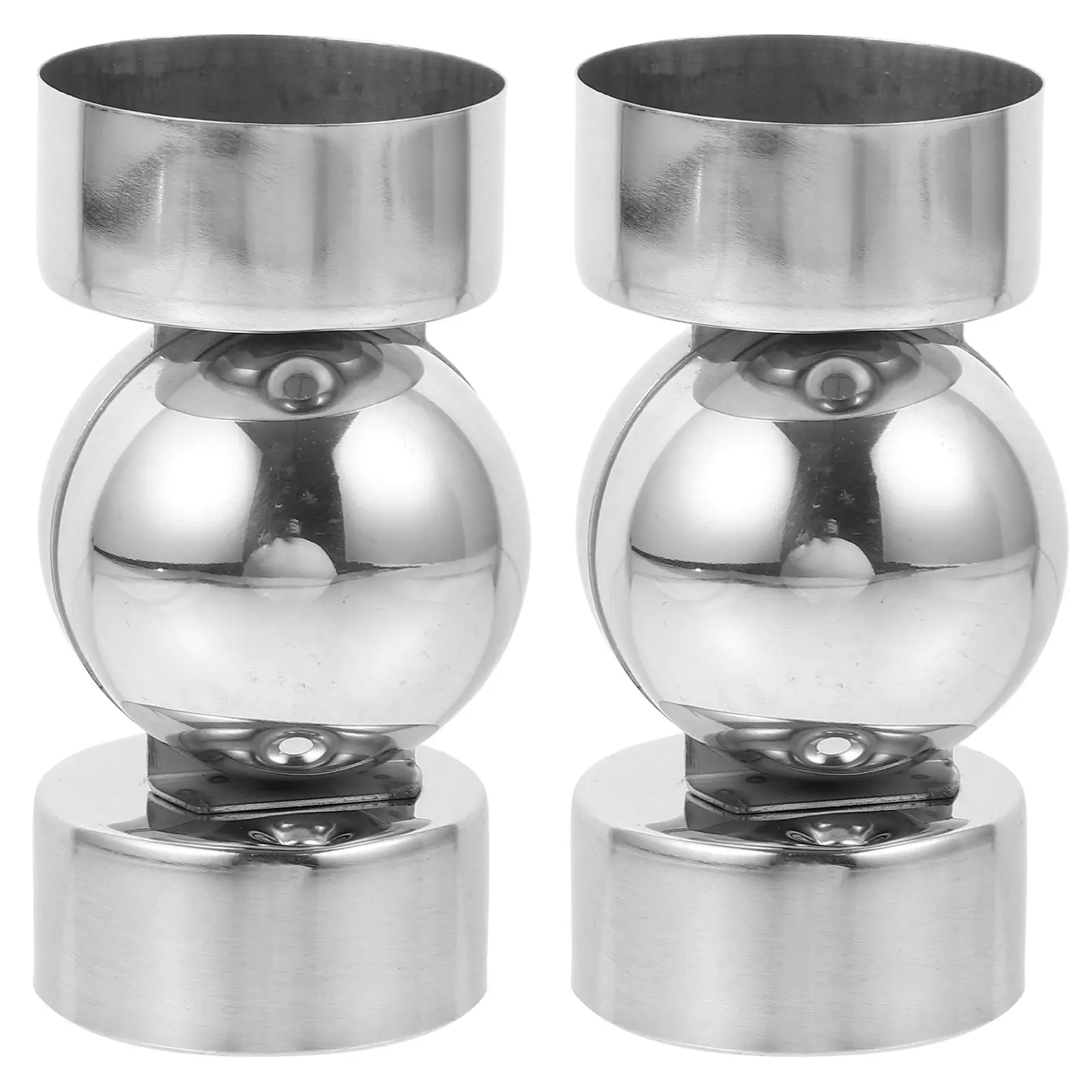 2 Pcs Handrail End Cover Stair Handrails Covers Staircase for Wooden Curtain Caps Metal Stainless Steel Fittings