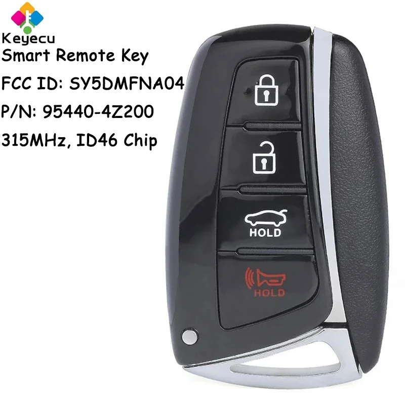 

KEYECU Smart Remote Control Car Key With 4 Buttons for Hyundai Santa Fe 2013 2014 2015 2016 2017 2018 Fob 95440-4Z200 SY5DMFNA04