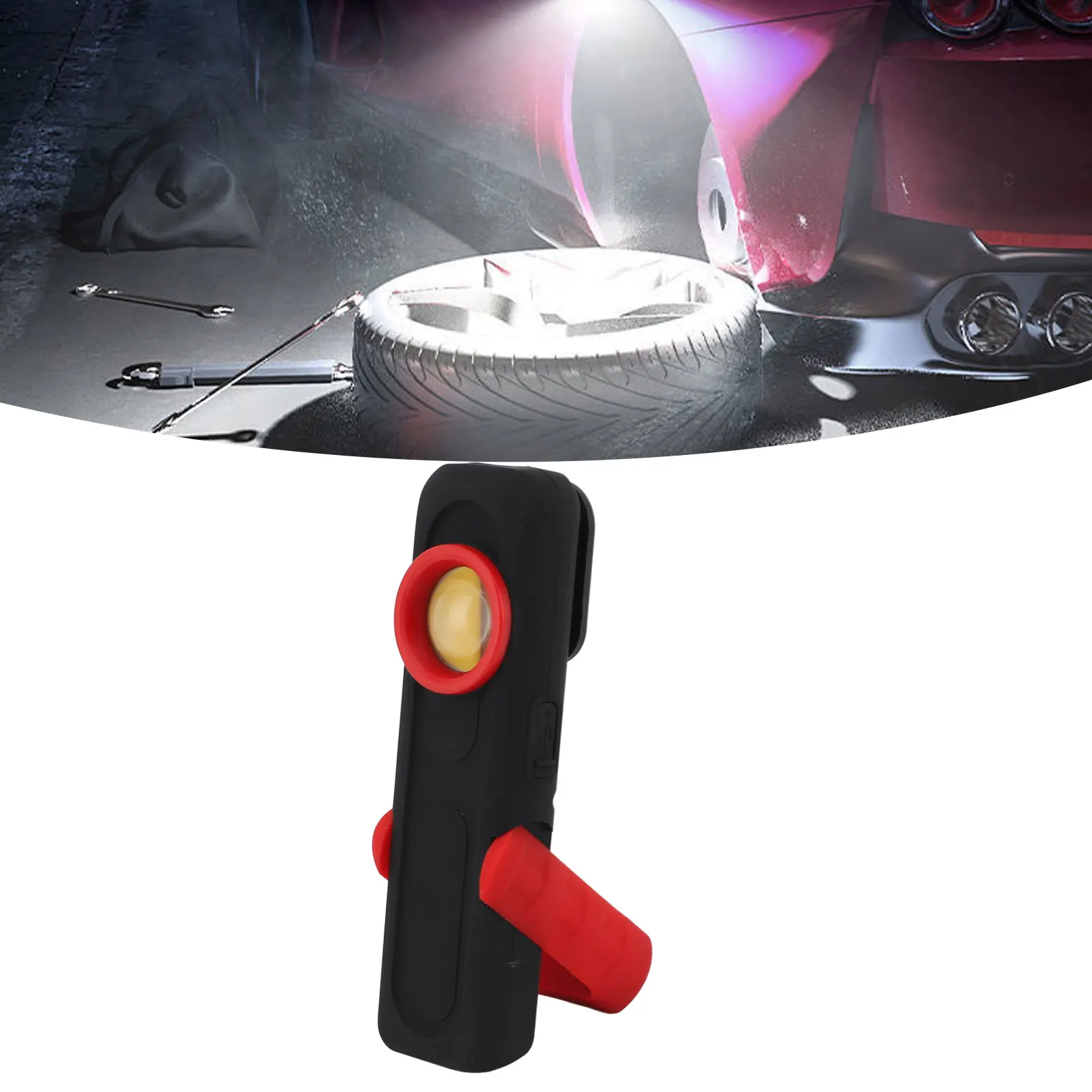 

Светодиодный рабочий фонарь с двойной цветовой температурой, перезаряжаемый рабочий фонарь, беспроводной портативный магнитный светодиодный рабочий фонарь COB для ремонта автомобилей