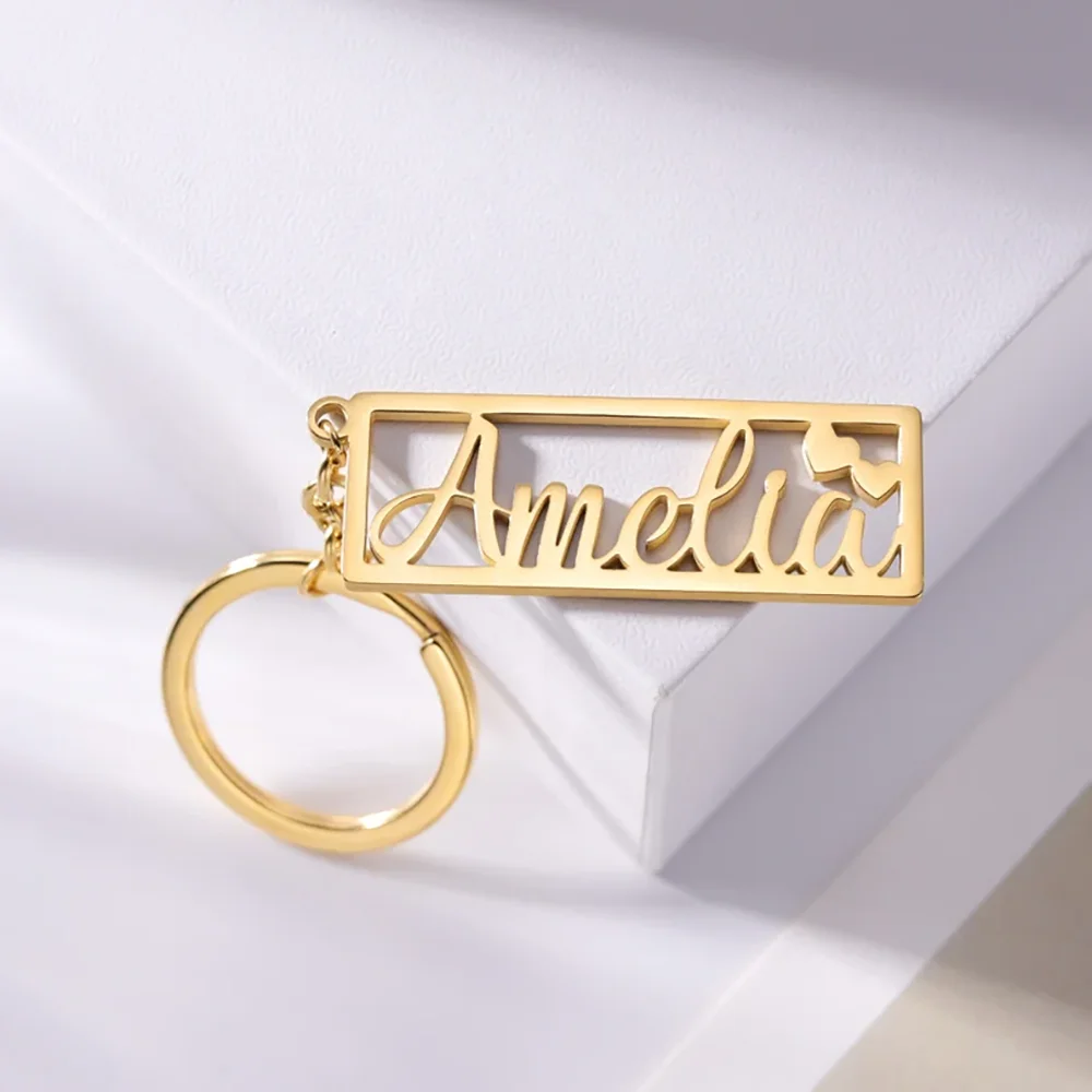 

Personalized Rectangular Type Name Letter Keychain, Exquisite Embellishments, Party Gift For Friends, Birthday Gift.