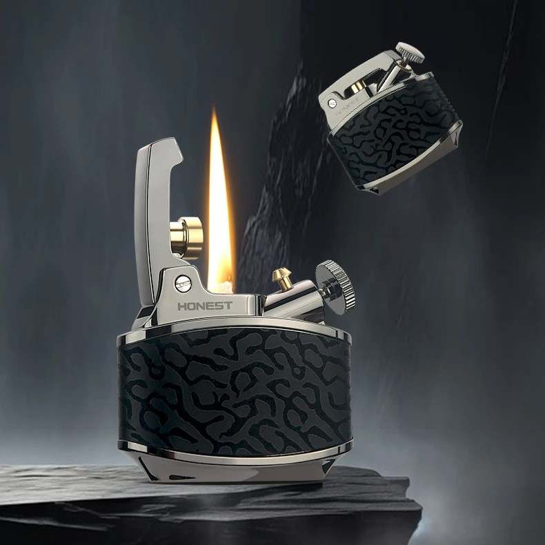 

NEW Creative Elegant Golden Sturgeon Vintage Pressure Lighter As A High-end Men's Cigarette Accessory Gift