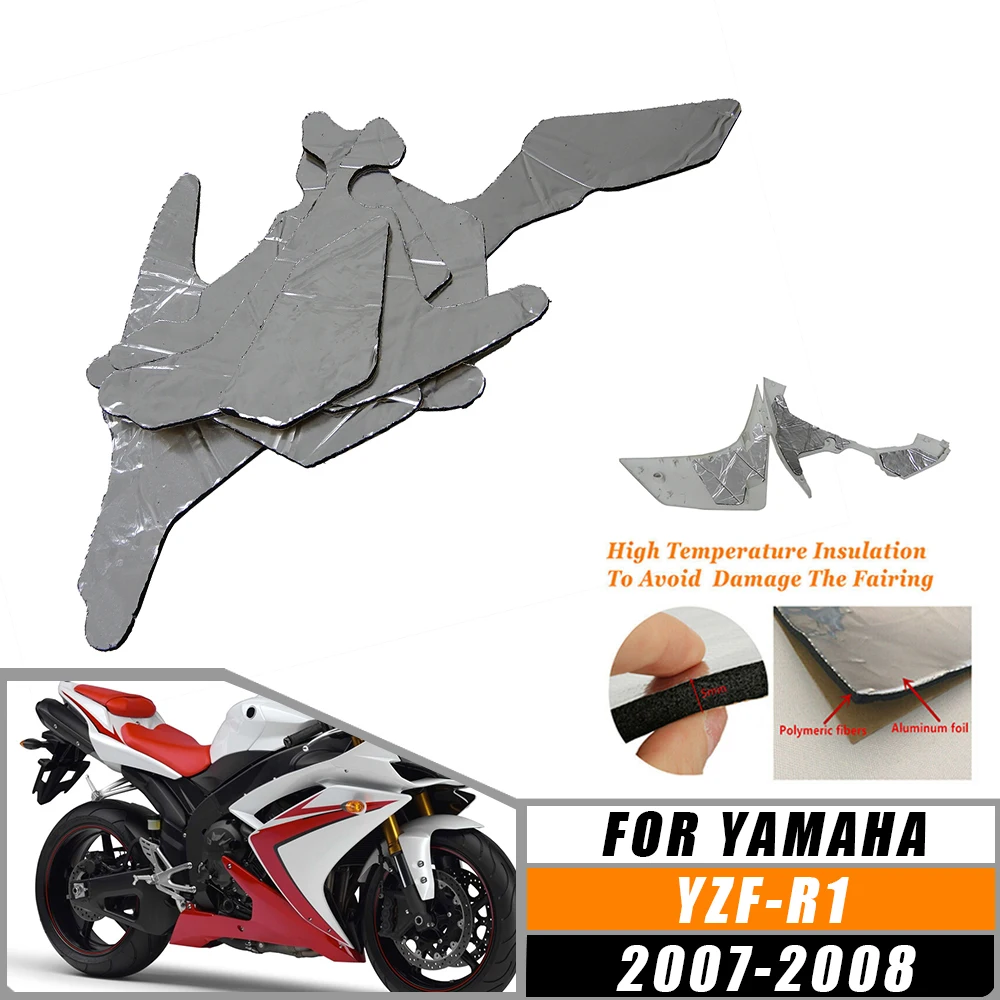 

For 2007-2008 YAMAHA YZF-R1 YZF R1 2007 2008 Motorcycle Heat Shield Mat Pre-Cut Belly Fairing Insulation Protection Accessories