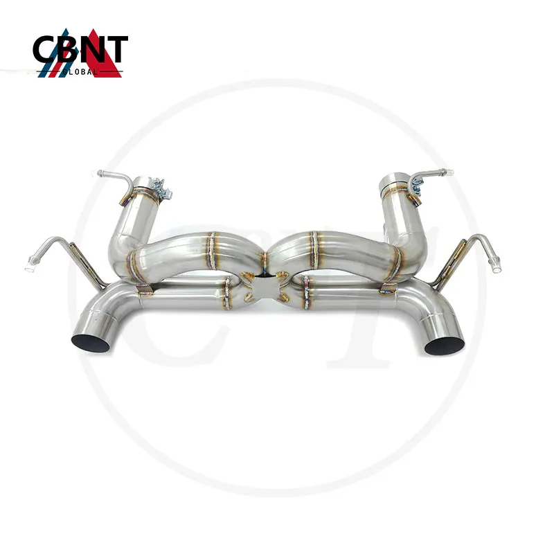 

CBNT for Ferrari 488 3.9T Exhaust Axle-back without Valve Muffler Straight Pipe SS304 Stainless Steel Exhaust pipe System