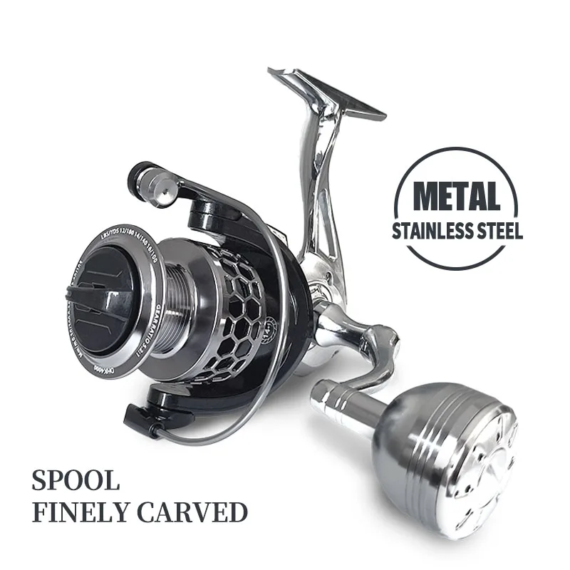 

DHK Anti-seawater Corrosion Treatment CNC Bearings Spinning Fishing Reel 1000-7000 14+1BB 5.2:1/ 4.9:1 Gear Ratio(Max Drag 16kg)