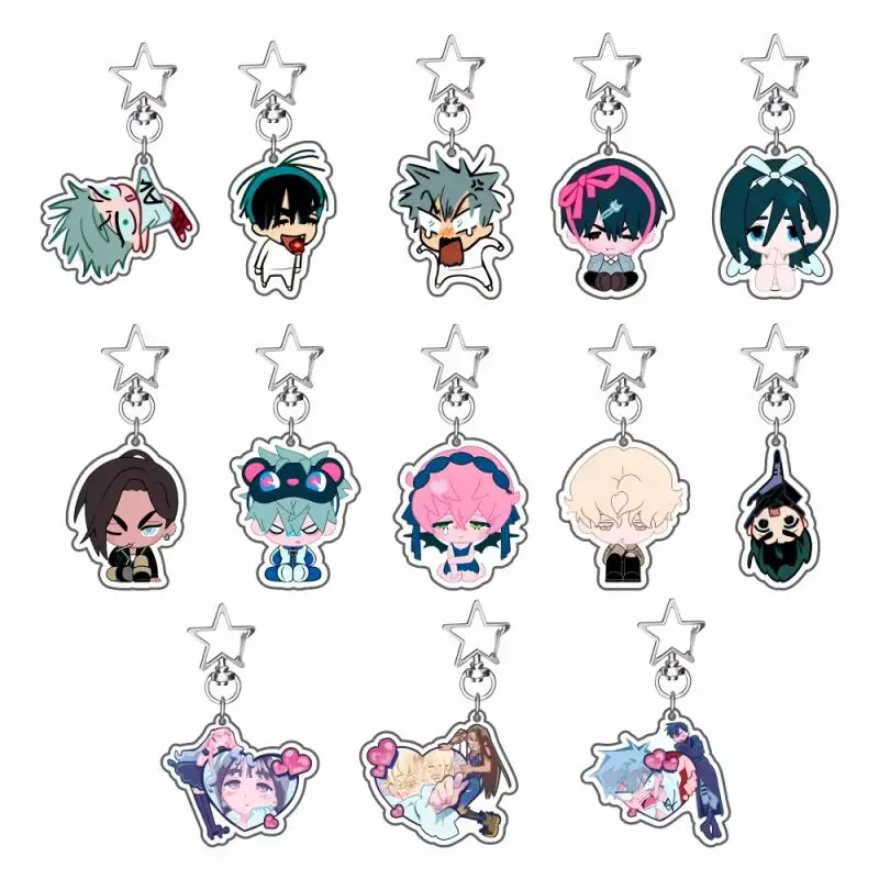 شعبية أنيمي الغريبة المرحلة Chibis سلاسل المفاتيح المرأة حقيبة الملحقات لوكا إيفان حتى ميزي هيونا سوا Keyrings قلادة المشجعين الهدايا