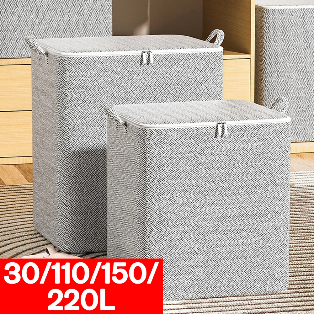 Clothes Storage Bins Collapsible Clothing Organizer Multifunctional Foldable Stackable with Zipper Household Closet Storage