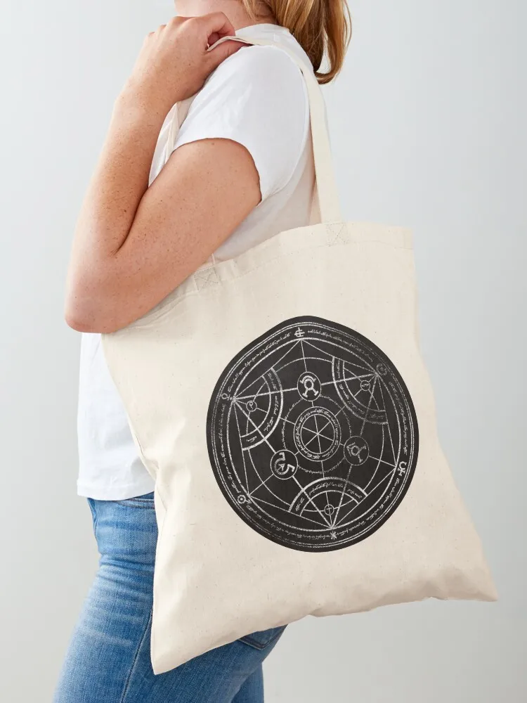 

Human Transmutation Circle - Chalk Tote Bag personalized tote bag luxury women reusable shopping bag shopper women