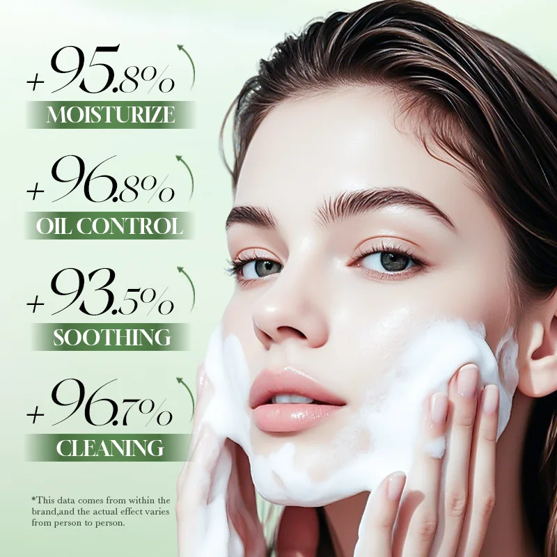 Aloe Vera Cleansing and Oil Removing Mousse 120ml Cleansing Facial Cleanser for Deep Cleansing and Blackhead Removal