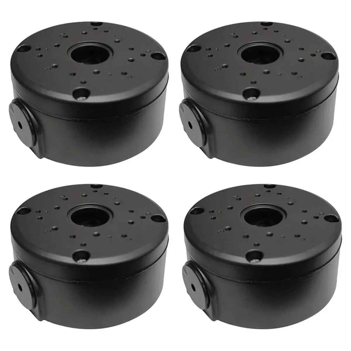 “QUALITY EXCELLE“Plastic Universal Junction Box for & Dome IP Security Camera Mount Bracket (Black-4 Pack)
