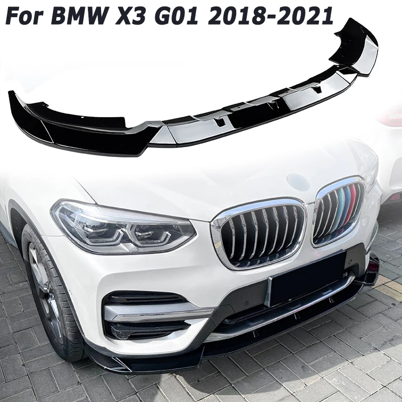 

Car Front Bumper Lip for BMW X3 G01 2018-2021 Luxury Line Style Diffuser Splitter Spoiler Car Accessories Aftermarket Parts