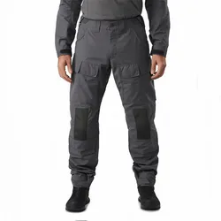 Tactical Camouflage Assault Pants Nylon Cotton Multifunctional Pockets Cargo Pants Knee Protection Hiking Mountain Trouser