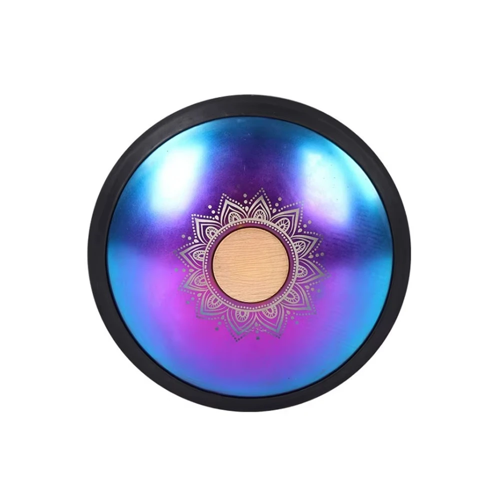 Professional Carbon Steel Handpan Tongue Drum A/C/D/E/F/G/A/C/D Scale Multicolored Musical Instrument
