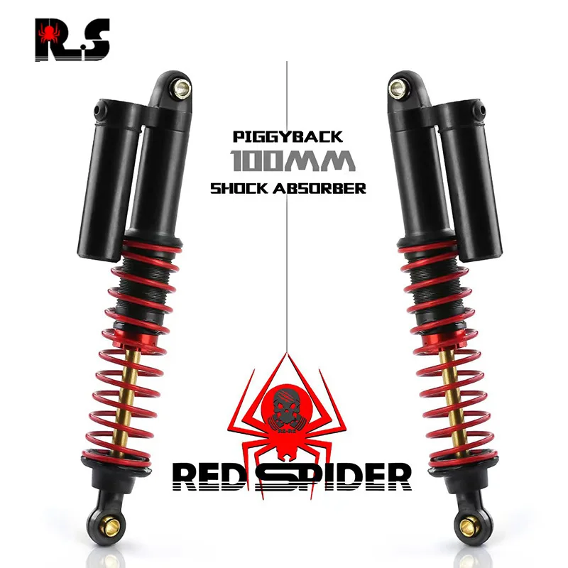RS الأحمر العنكبوت 1/10 محاكاة تسلق مركبة الضغط السلبي امتصاص الصدمات SCX10 90046 TRX4 شبح العالمي R100